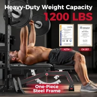 FLYBIRD Strength Training Bench — Adjustable, Foldable Space-Saving Weight Bench for Home Gym (Vertical Storage)(m-3)