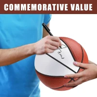 Liliful 2-Pack Official Size 7 Autograph Basketballs with 2 Stands, 2 Signature Pens and 1 Pump – Blank Panels for Trophies, Birthdays, Graduations(m-5)