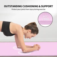 Hatha Extra-Long TPE Yoga Mat 79"" x 40"" x 1/2"" Thick — Non-Slip Exercise & Fitness Mat(m-3)