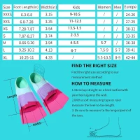 Kids Short Swim Fins — Comfortable Training Flippers for Lap Swimming, Children, Girls & Boys, Beginners(m-4)