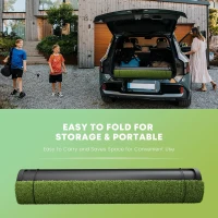 Ponsonbay Integrated Golf Practice Mat with Ball Tray, 5x4ft / 6x4ft / 6x5ft Options, Thick Turf (26–31mm), Includes 3 Tees and Multiple Tee Holders, Indoor/Outdoor(m-6)