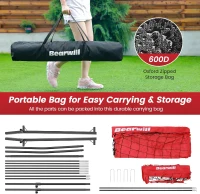 Bearwill Adjustable Volleyball Practice Net System — Portable Training Net for Backyard, Indoor & Outdoor Use(m-8)