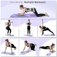 ORWIPO Foldable Pilates Reformer Board with Built-In Timer — Portable Multifunctional Home Pilates Machine(m-3)