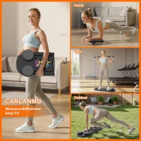 Multifunctional Foldable Pilates Board Reformer — Portable Ab & Core Trainer with Resistance Bands, Push-Up Handles, Balance Platform and Timer, Up to 330 lb Capacity(m-5)