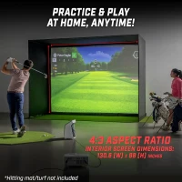 GoSports Golf Simulator Enclosure Kit with Frame and HD Impact Screen – Options: 10x8, 12x9, 14x8 ft(m-6)
