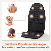Heated and Cooled Massage Seat Cushion — Deep Vibration Therapy with Dual Adapters, Portable Chair Massager for Full-Body Comfort, Gift for Parents(m-2)