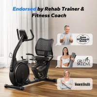 MERACH High-End Recumbent Exercise Bike for Home, Light Commercial Grade, 330 lb Capacity, Bluetooth & App Integration, LCD, Heart-Rate Handles(m-2)
