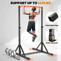 Adjustable Power Tower Pull-Up Station — ONETWOFIT Free-Standing Pullup/Chin-up Bar, Multifunction Strength Trainer for Home & Outdoor — 440 lb Capacity(m-5)