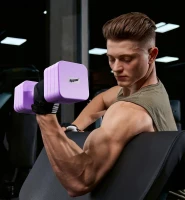 Adjustable Dumbbell Pair — 15/20/40/50 LB Options, Space-Saving Free Weights for Men & Women Home Gym Strength Training(m-6)