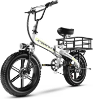 Cybervelo Foldable 1000W E-Bike — 48V 20.8Ah Removable Battery, 30+ MPH, Up to 80 Miles, 20-inch Fat-Tire Electric Bicycle for Adults(m-1)