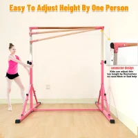 MARFULA Foldable Gymnastics Kip Bar Set – 5 ft Crossbar, 4 ft Inner Width, Adjustable 36""–60"" Height for Kids – Suitable for Home and Club Training(m-5)