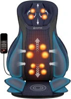 COMFIER Shiatsu Neck & Back Massager with Heat - Tapping and Deep-Tissue Kneading, Adjustable-Height Neck Rollers, Compression & Vibration Chair Pad for Full-Body Relief(m-1)