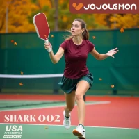 SHARK 002 Hybrid Carbon/Aramid Pickleball Paddle — 16mm Shark Power Polymer Core for Enhanced Spin & Consistency(m-6)