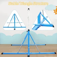 Collapsible Kids Gymnastics Bar 5FT - Adjustable 35.4""–59"", Ages 5-20, 500 lb Capacity with Safety Mat, Home Use(m-4)