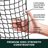 Sports Netting Practice Net with 33 ft Nylon Rope — Heavy-Duty Golf & Multi-Sport Hitting Net (Multiple Sizes)(m-5)
