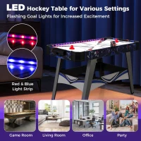Goplus 54"" LED Air Hockey Table with Electronic Scoreboard & Lighting(m-4)