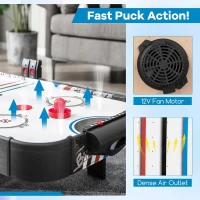 KOTEK 42"" Air Hockey Arcade Table with 12V Fan Motor, LED Scoreboard, 2 Pushers & 2 Pucks — Tabletop Game for Kids and Adults(m-5)