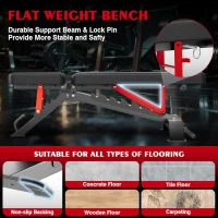 Adjustable Heavy-Duty Workout Bench – 1300 lb Capacity Incline/Flat/Decline Bench with Wheels and Quick Setup(m-4)