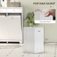 HOMCOM Laundry Hamper Cabinet, Laundry Cabinet with 2 Tilt Out Laundry Baskets and 2 Drawers, White(m-5)