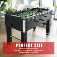 54"" Full-Size Competition Foosball Table with Anti-Dead Ball Playfield and Accessories(m-2)