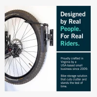 StoreYourBoard 120° Swivel Bike Rack – Vertical Wall-Mount Garage Hanger with Stopper, Space-Saving Mount for BMX & Kids' Bicycles(m-6)