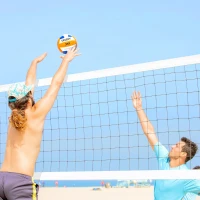 Portable Outdoor Volleyball Net Set — Heavy-Duty Anti-Sag Design with Adjustable Aluminum Poles, Winch System, Complete Accessory Pack for Backyard, Grass & Beach(m-6)