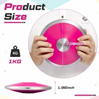 Wettarn 2-Pack 1 kg Discus - 18 cm Durable Nylon Discus for Men & Women, Track and Field Practice Equipment(m-3)