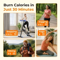 OWLSKY Vertical Climber / Stair Stepper for Home with Triangular Steel Frame, LCD Monitor, Ultra-Quiet Smooth Motion, Supports 330 lbs(m-6)