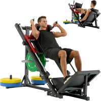 RitFit Leg Press & Hack Squat Machine — Professional Adjustable Leg Press with Linear Bearings, Weight Storage Posts, Full Lower-Body Trainer(m-9)