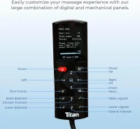 Titan Rejūv 4D Massage Chair, Blue – Full-Body SL Track, AI Health Monitoring, Voice Recognition, Graphene Heat, Zero Gravity, Space-Saving(m-6)