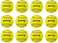 Champion Sports® Softballs — Leather and Synthetic Softballs for Training or Game Play, Available in Various Sizes, Cores & Styles, NFHS Approved(m-2)