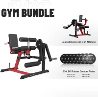 GMWD Plate-Loaded Leg Extension & Curl Machine – Adjustable Lower-Body Bench with Removable Pin System for Thighs & Glutes, Home Gym(m-2)