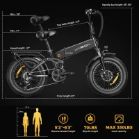 Jasion X-Hunter Foldable Electric Bike — 1400W Peak Motor, 624Wh Removable Battery, 20x4"" Fat Tires, Full Suspension, 7-Speed, 30 MPH, 70+ Mile Range(m-7)