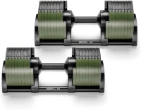 NÜOBELL Easy-Twist Adjustable Dumbbells (Pair) — 5–80 lb Model, 2024–25 All-in-One Weights(m-1)