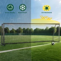 MOPHOTO Aluminum Soccer Goals (6x4/8x6/10x6.5/12x6/16x7/18.5x6.5/21x7/24x8 ft) – Durable Backyard and Training Goals for Teens & Adults(m-3)