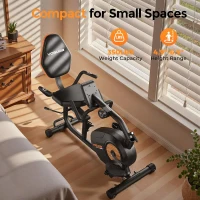 YOSUDA Recumbent Magnetic Exercise Bike for Home — Stationary Recumbent Bike for Seniors & Adults, Adjustable Seat, 350 lb Capacity, 16 Resistance Levels, LCD Display & Pulse Sensors(m-9)