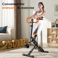 SogesHome Foldable Row & Squat Machine for Home — Full-Body Exercise with Adjustable Resistance Bands for Women, Targets Glutes & Abs, Supports 330 lbs(m-2)