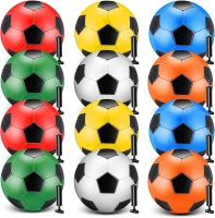 12-Pack Operation Christmas Soccer Balls with Pump & Needles — Bulk Official Size 3/4/5 Deflated Gift Set for Charity Donations(m-1)