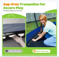 ORCC Heavy-Duty Outdoor Trampoline — 8/10/12/14/15/16 ft with 1200 lb Capacity, Safety Enclosure, Basketball Hoop, Sprinkler & Accessories(m-3)