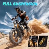 TST 20-inch Electric Dirt Bike for Adults — 750W/1500W Peak Motor, 28 MPH, 48V 15Ah/25Ah Removable Battery, Fat Tires, Hydraulic Suspension, 7-Speed(m-4)