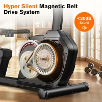 pooboo Magnetic Recumbent Exercise Bike with Arm Crank, Ergonomic Mesh Backrest & Comfort Seat, Smart App Compatible, Pulse Sensor, 400 lb Capacity(m-3)