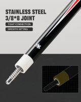 CRICAL 58-inch Carbon Fiber Pool Cue – Professional Low-Deflection Cue with 3/8×8 Pin Joint and 12.5mm Tip(m-6)