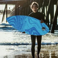 Skipper 36-inch High-Gloss Wooden Skimboard – 7-Layer Beginner Skim Board for Teenagers & Adults, Soft IXPE Traction Pad, 3 Colors(m-5)