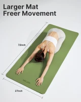 YOTTOY Non-Slip Hot Yoga Mat with Tear-Resistant Coconut Fiber & Natural Rubber, 72"" x 26"" x 5mm — Includes Carry Strap and Bag(m-6)