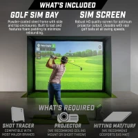 GoSports Golf Simulator Enclosure Kit with Frame and HD Impact Screen – Options: 10x8, 12x9, 14x8 ft(m-3)
