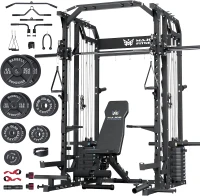 Major Fitness Drone2 Advanced Training Smith Machine – All-in-One Home Gym with Aluminum Pulley Set, Dual Lat Systems & Cable Crossover(m-1)