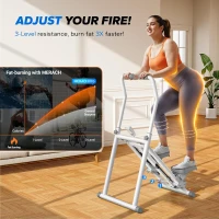 MERACH Pro Stair Stepper with 3-Level Magnetic Resistance, Adjustable Pedals & Handles, Compact Folding Cardio Climber(m-3)