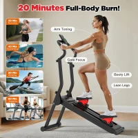 Winfita Magnetic Stair Stepper – Vertical Climber with 77LB Adjustable Resistance, 3-Level Pedal/Incline, Foldable Cardio Machine, 350LB Capacity(m-7)