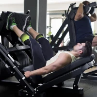 RitFit Leg Press & Hack Squat Machine – Adjustable Home Gym Plate-Loaded Trainer with Linear Bearings and Weight Storage(m-7)