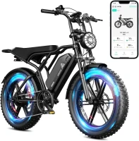 TST 20-inch Electric Dirt Bike for Adults — 750W/1500W Peak Motor, 28 MPH, 48V 15Ah/25Ah Removable Battery, Fat Tires, Hydraulic Suspension, 7-Speed(m-1)